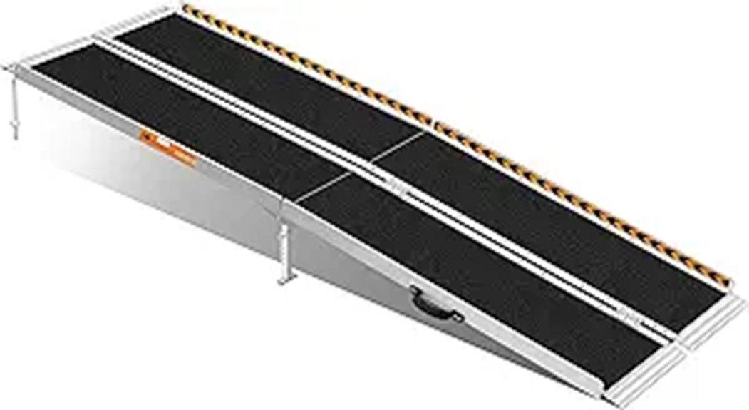 7 Feet Non-Slip Wheelchair Ramp with Support Legs