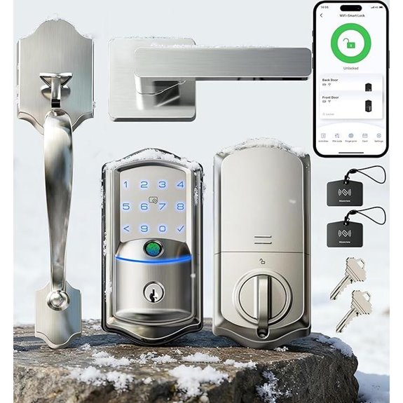 Veise WiFi Fingerprint Smart Deadbolt Lock Set