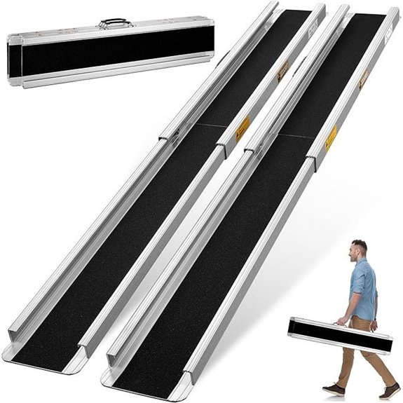 7FT Adjustable Wheelchair Ramps 2-Pack