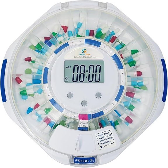 weekly pill organizer with alarm