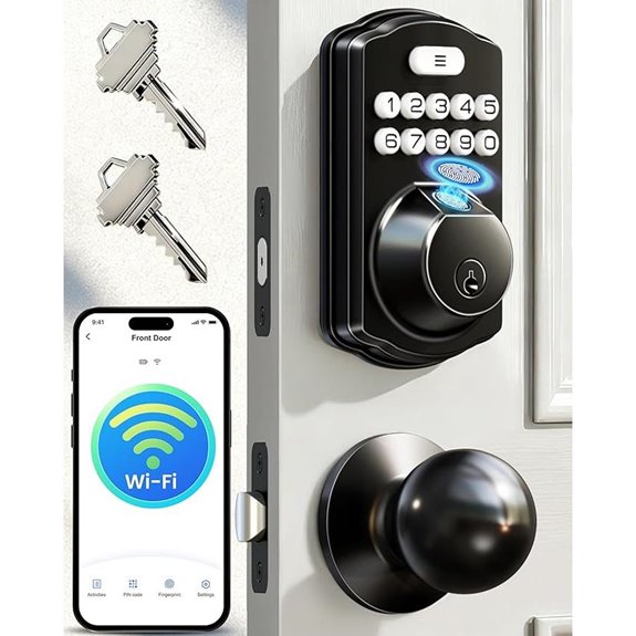 Veise VE012W-K Smart WiFi Fingerprint Door Lock