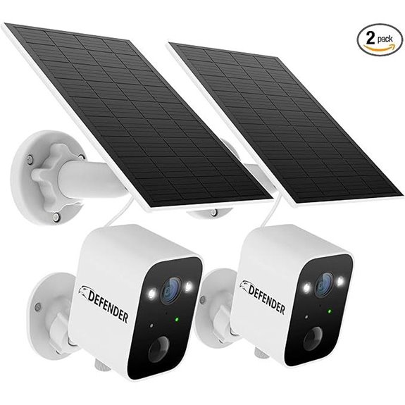 Defender Solar 4K/8MP Wireless Outdoor Security Camera (2 Pack)
