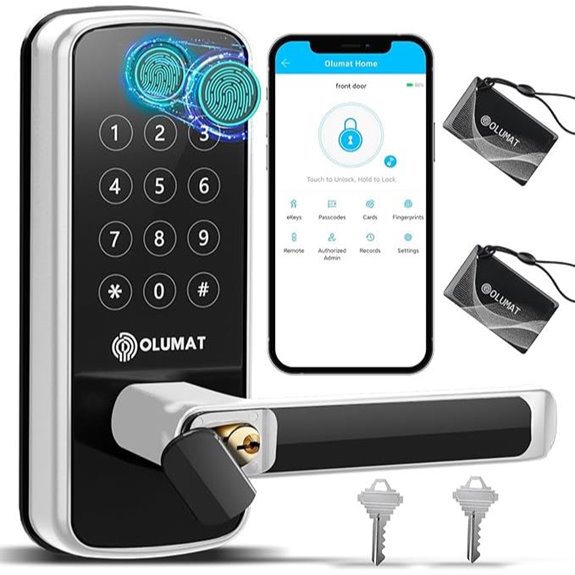 Smart Wi-Fi Biometric Keyless Door Lock with App