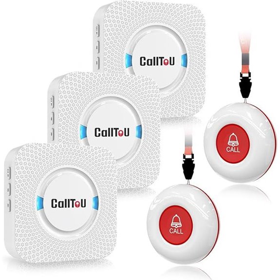 CallToU Wireless Caregiver Alert System with Waterproof Transmitters