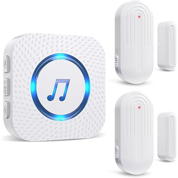 SanJie Wireless Door Alarm with 2 Sensors & Receiver