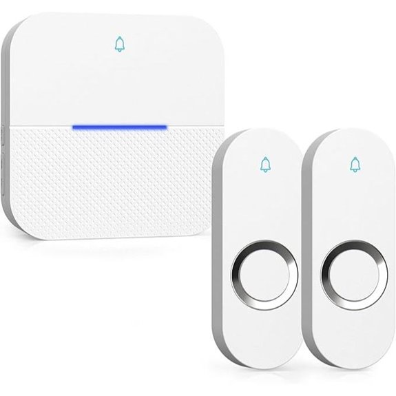AIDA Wireless Doorbell with LED Flash and 58 Chimes