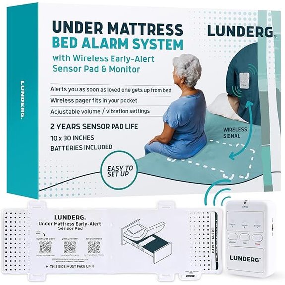 Lunderg Wireless Bed Alarm for Elderly and Dementia