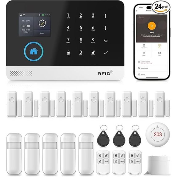 PGST Wireless Home Alarm System Kit with App Alerts