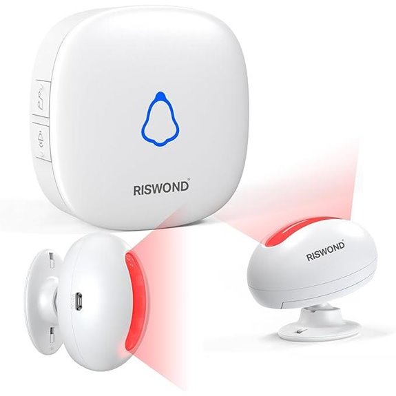 Wireless Motion Sensor Door Chime (2 Sensors 1000Ft)