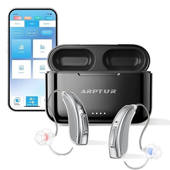 Rechargeable Bluetooth Hearing Aids with Noise Cancellation