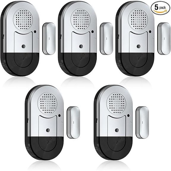 Sanjie Door/Window Alarms 5-Pack 125dB Wireless