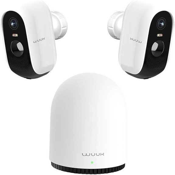 WUUK Wireless Security Camera Kit with Motion Alerts