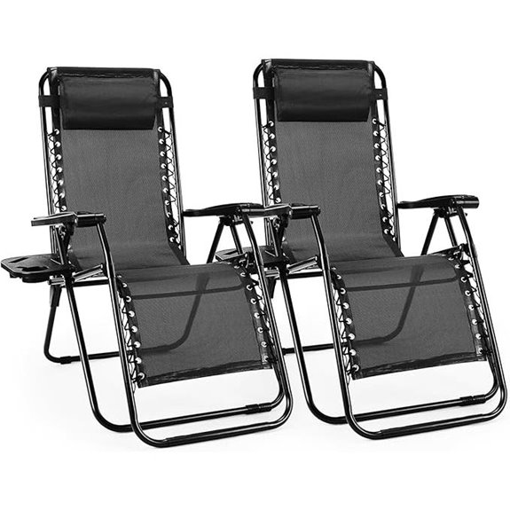 Sweetcrispy Zero Gravity Recliner Chairs (Set of 2)