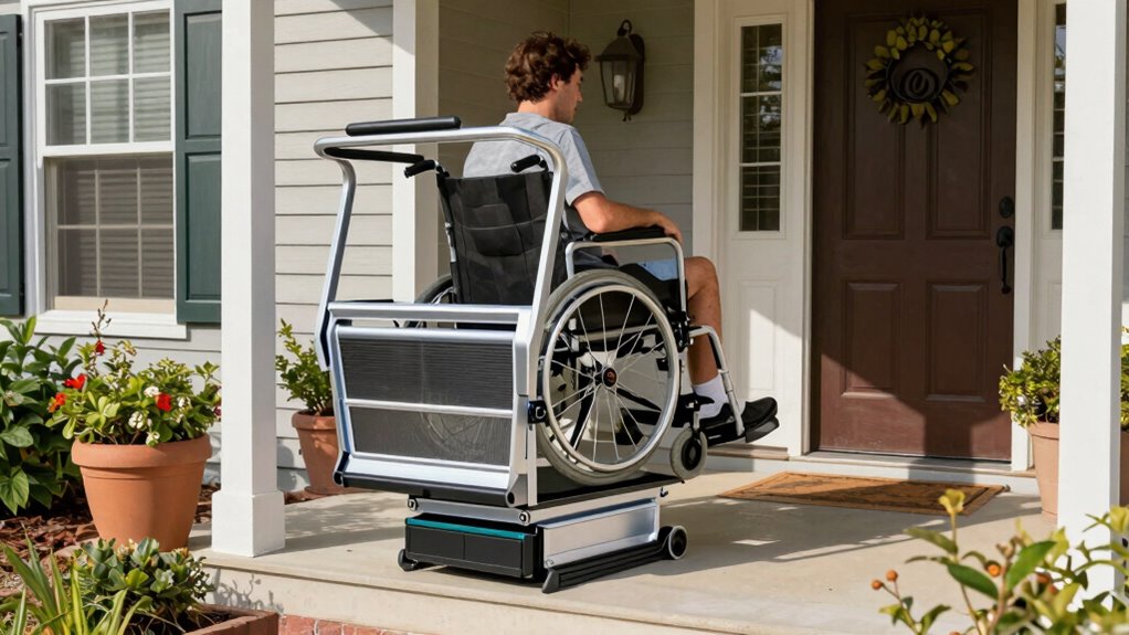 accessible safe porch lift installation