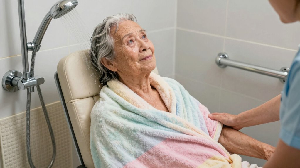 safe organized shower routine