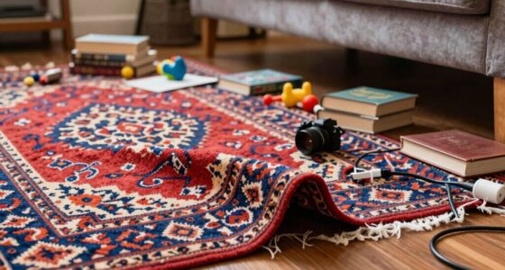 trip hazard from loose rugs