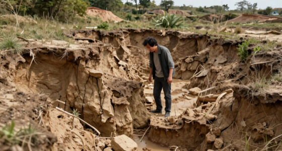 Effects of water erosion after 50 years